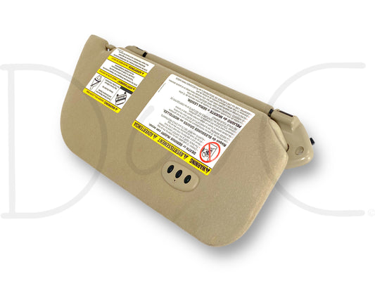 02-07 Ford F250 F350 LH Left Driver Dual Sun Visor Tan W/ Homelink OEM *Blem*