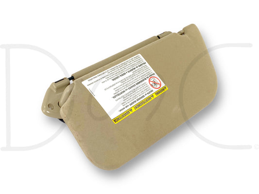 02-07 Ford F250 F350 RH Right Passenger Dual Sun Visor Tan W/ Mirror OEM *Blem*