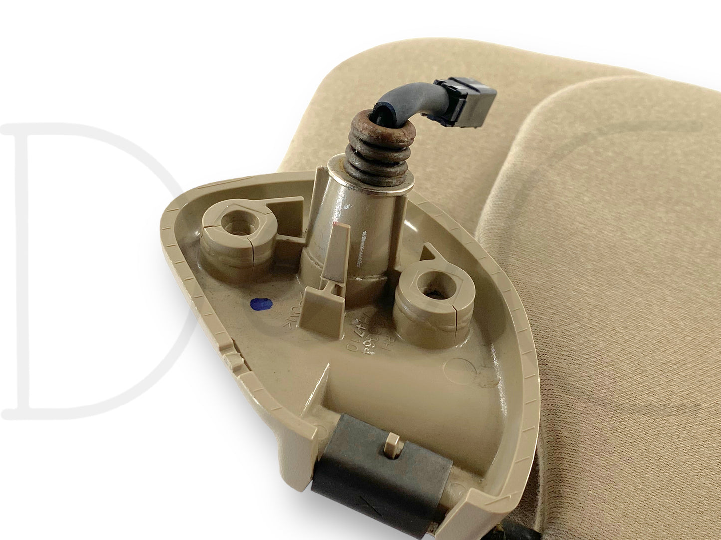 02-07 Ford F250 F350 RH Right Passenger Dual Sun Visor Tan W/ Mirror OEM *Blem*