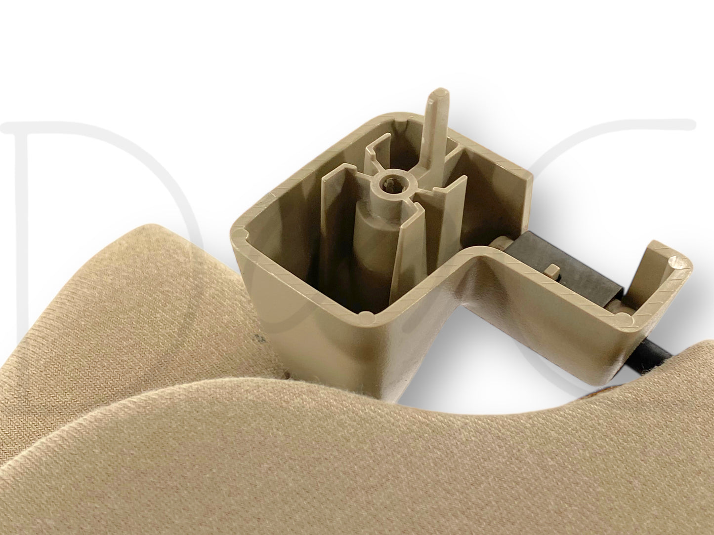 02-07 Ford F250 F350 RH Right Passenger Dual Sun Visor Tan W/ Mirror OEM *Blem*