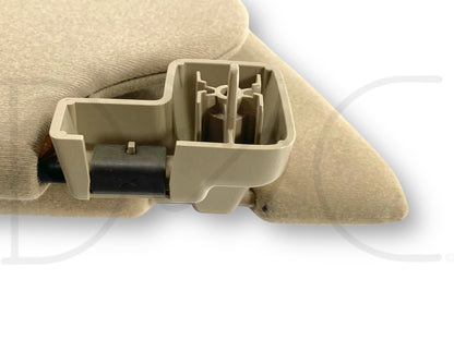 02-07 Ford F250 F350 RH Right Passenger Dual Sun Visor Tan W/ Mirror OEM *Blem*