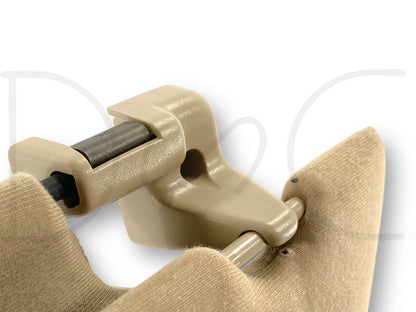 02-07 Ford F250 F350 RH Right Passenger Dual Sun Visor Tan W/ Mirror OEM *Blem*