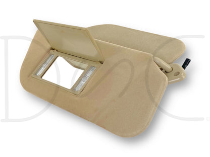 02-07 Ford F250 F350 RH Right Passenger Dual Sun Visor Tan W/ Mirror OEM *Blem*