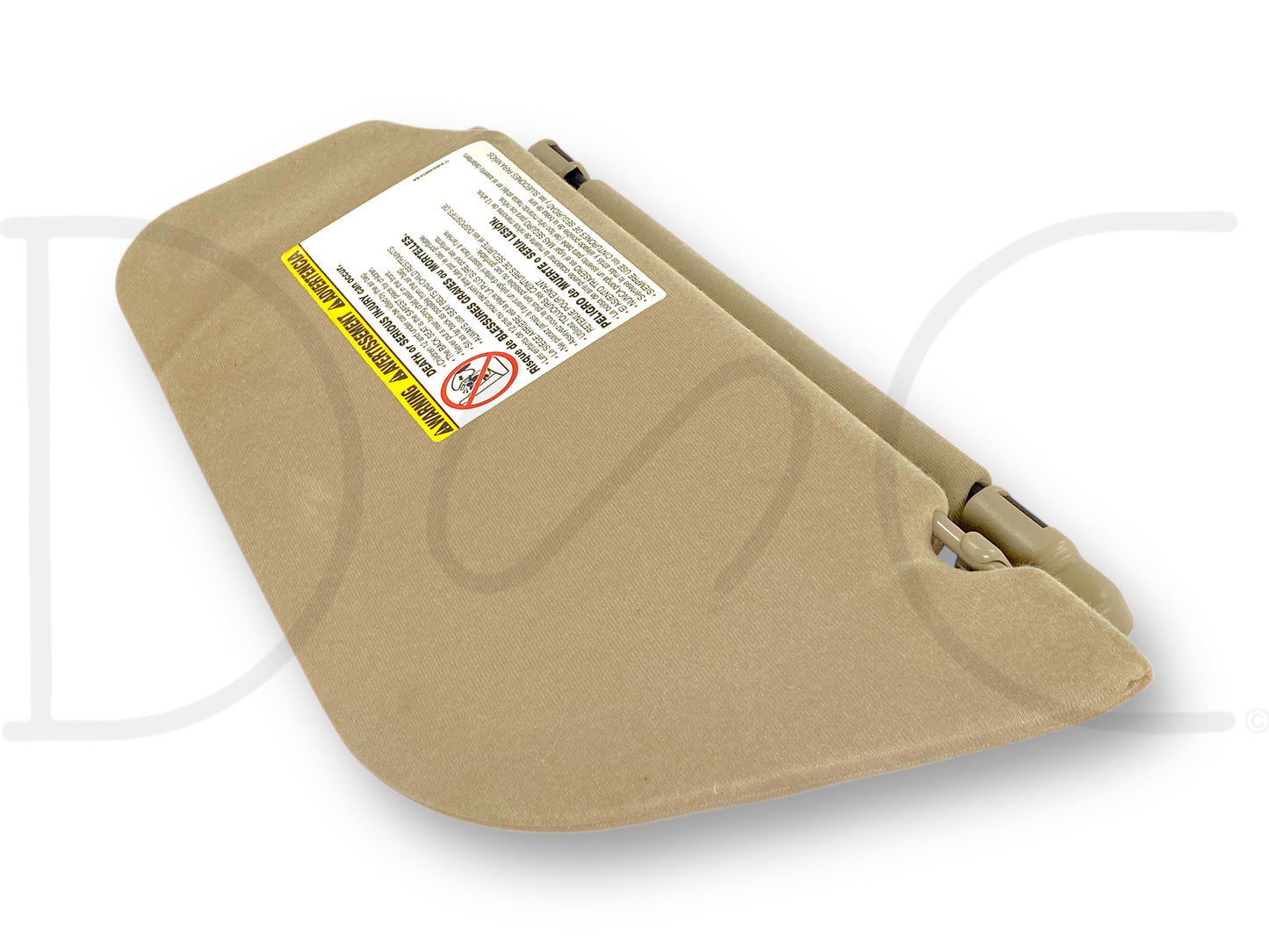 02-07 Ford F250 F350 RH Right Passenger Dual Sun Visor Tan W/ Mirror OEM *Blem*