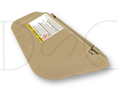 02-07 Ford F250 F350 RH Right Passenger Dual Sun Visor Tan W/ Mirror OEM *Blem*