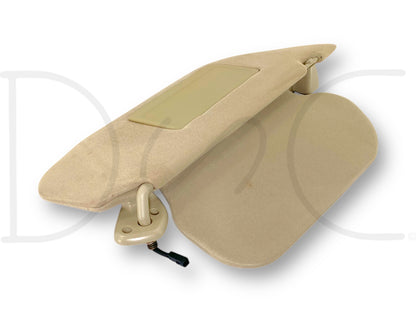 02-07 Ford F250 F350 RH Right Passenger Dual Sun Visor Tan W/ Mirror OEM *Blem*