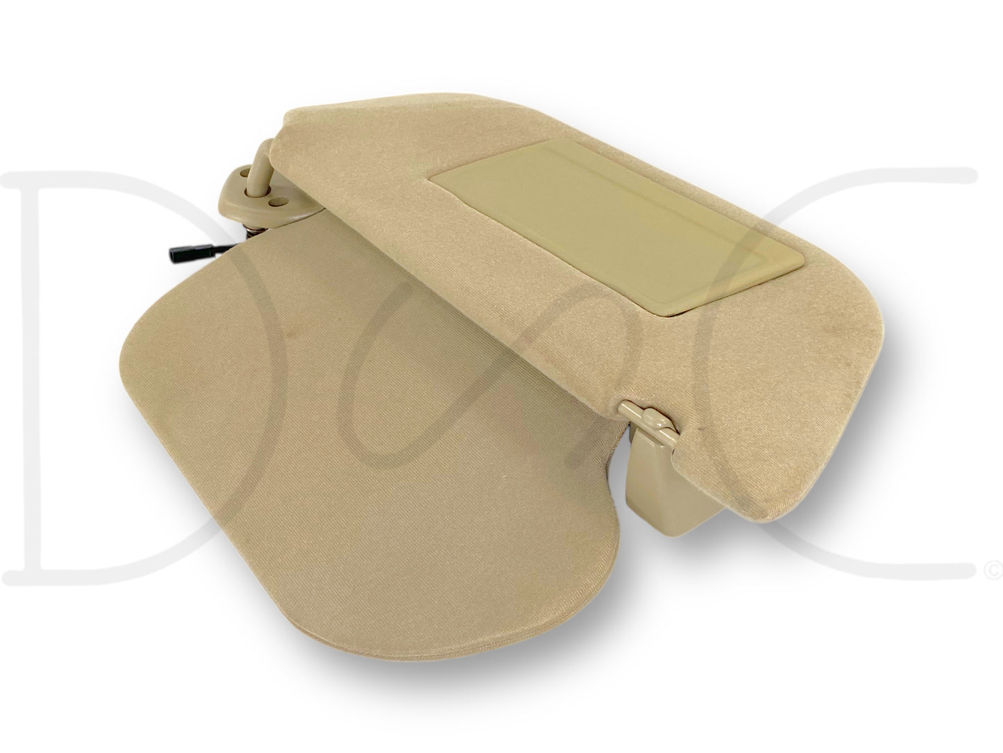 02-07 Ford F250 F350 RH Right Passenger Dual Sun Visor Tan W/ Mirror OEM *Blem*