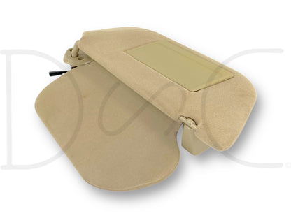 02-07 Ford F250 F350 RH Right Passenger Dual Sun Visor Tan W/ Mirror OEM *Blem*