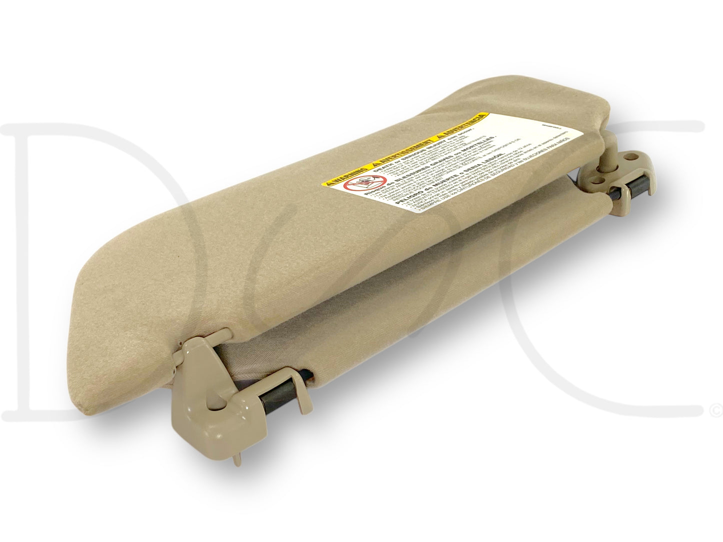 02-07 Ford F250 F350 RH Right Passenger Dual Sun Visor Tan W/ Mirror OEM *Blem*