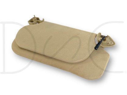 02-07 Ford F250 F350 RH Right Passenger Dual Sun Visor Tan W/ Mirror OEM *Blem*