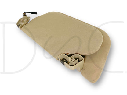 02-07 Ford F250 F350 RH Right Passenger Dual Sun Visor Tan W/ Mirror OEM *Blem*