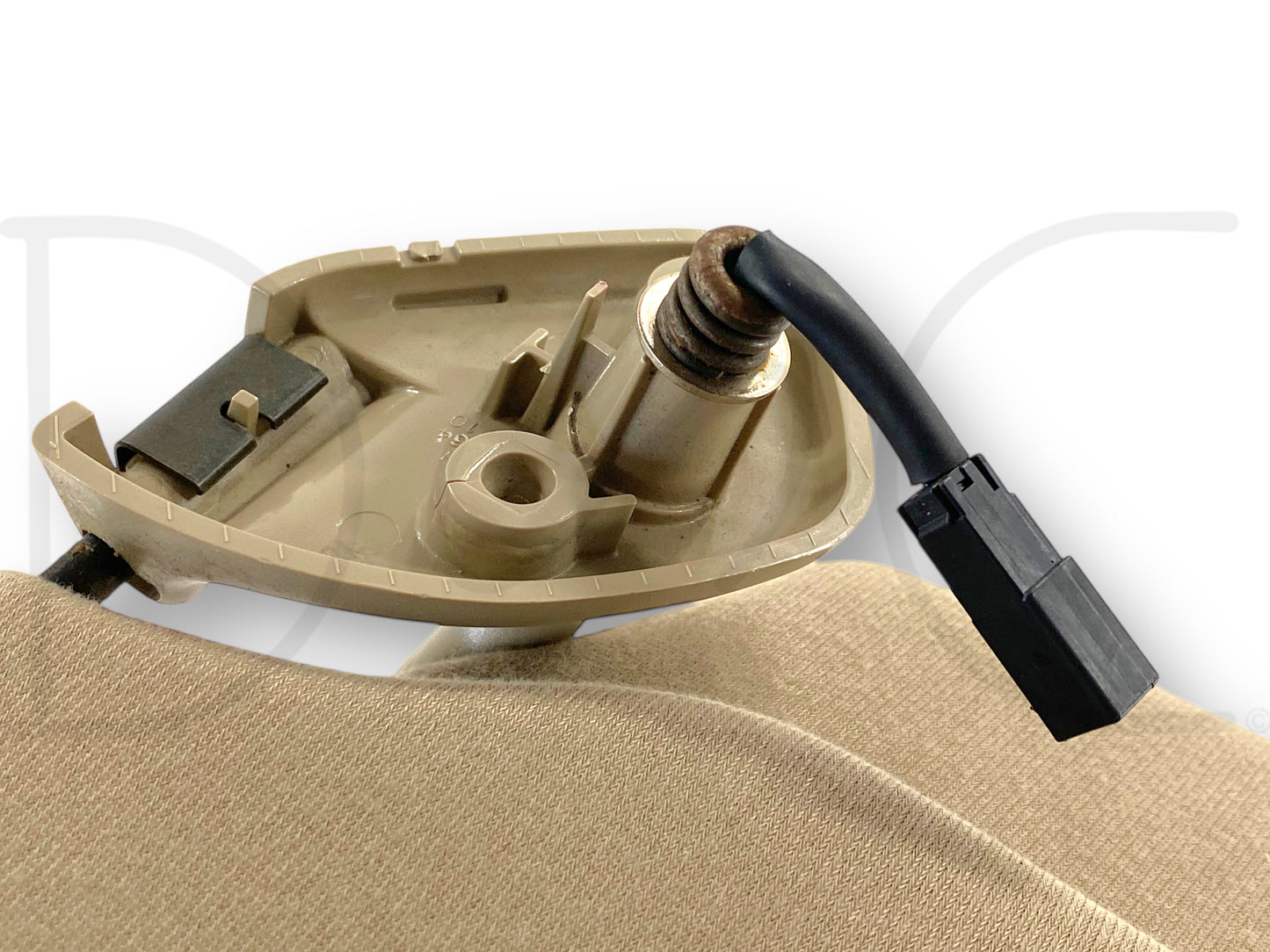 02-07 Ford F250 F350 RH Right Passenger Dual Sun Visor Tan W/ Mirror OEM *Blem*