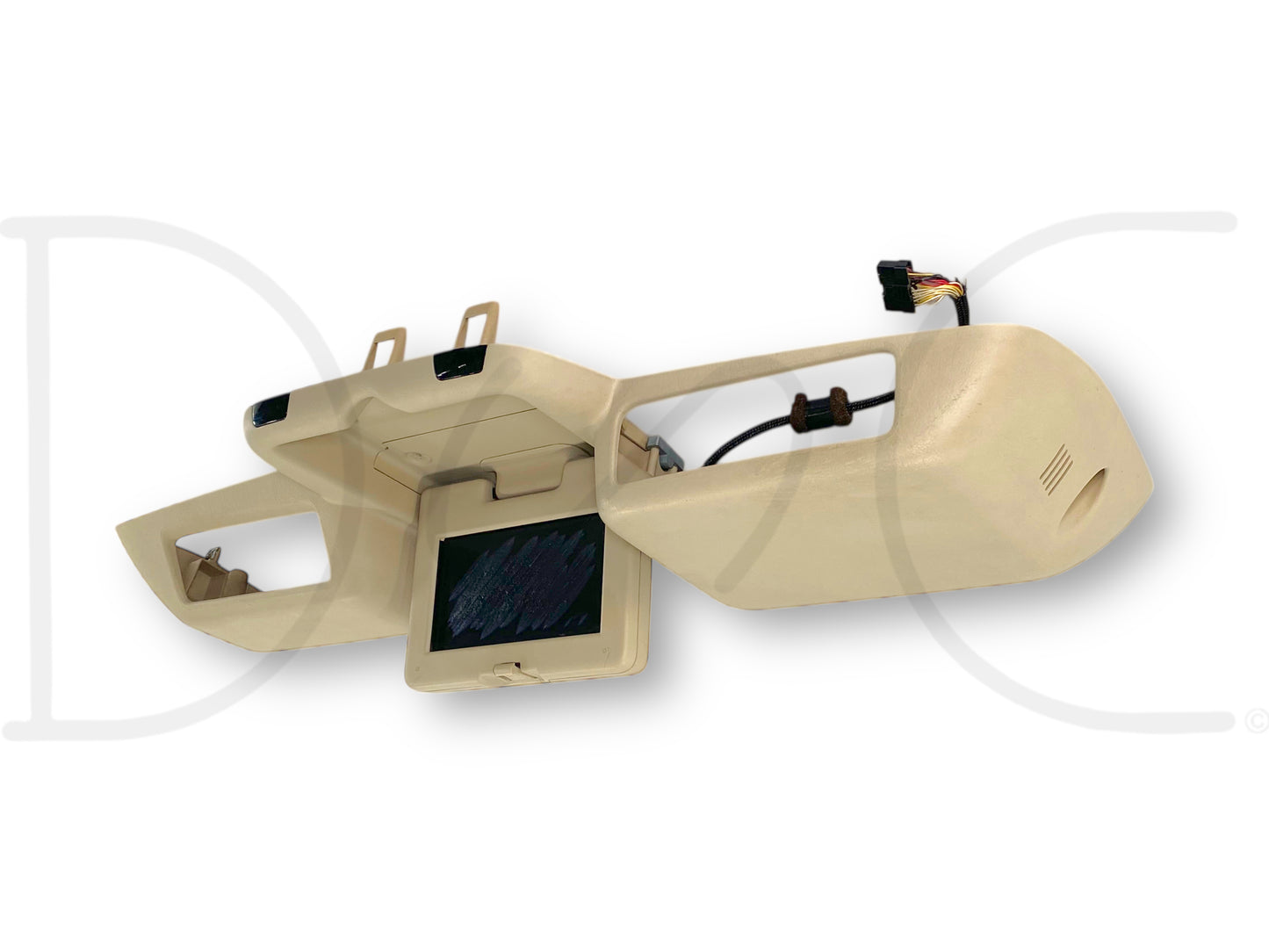00-05 Ford Excursion Limited Rear Dvd Overhead Console Housing Tan *Blem*