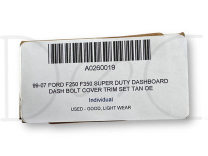99-07 Ford F250 F350 Super Duty Dashboard Dash Bolt Cover Trim Set Tan OE
