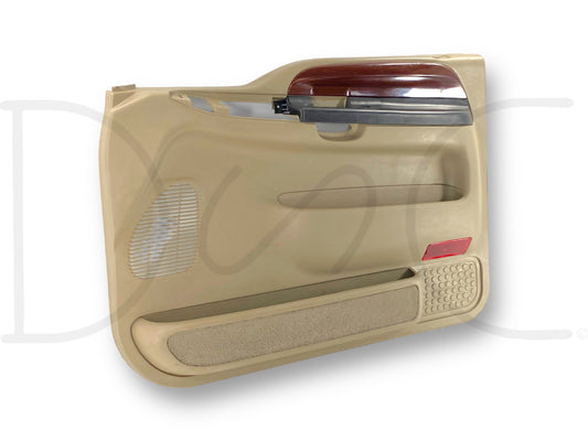 05-07 Ford F250 F350 Excursion RH Right Passenger Front Door Panel Tan *Blem*