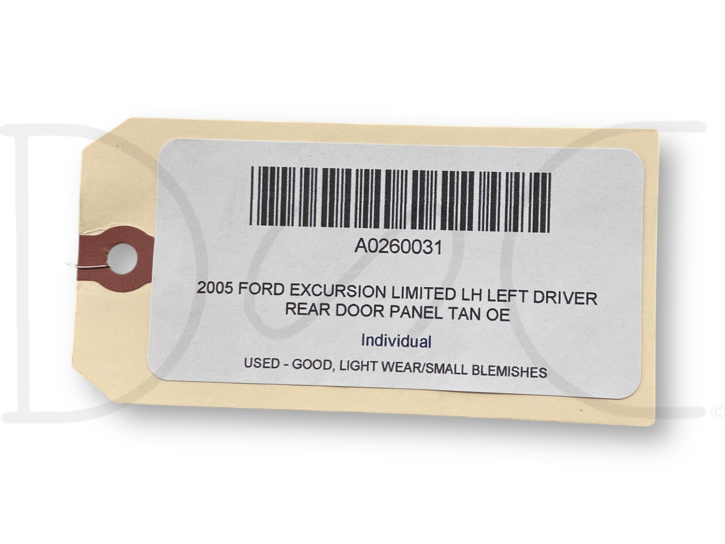 2005 Ford Excursion Limited LH Left Driver Rear Door Panel Tan OE