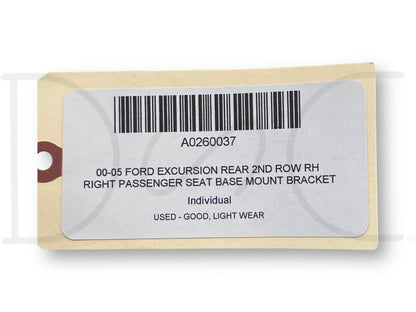 00-05 Ford Excursion Rear 2Nd Row RH Right Passenger Seat Base Mount Bracket