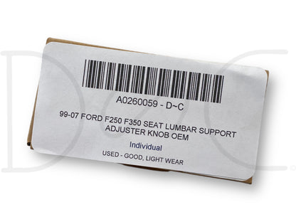 99-07 Ford F250 F350 Seat Lumbar Support Adjuster Knob OEM