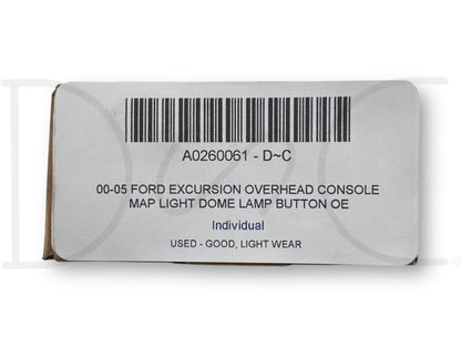 00-05 Ford Excursion Overhead Console Map Light Dome Lamp Button OE