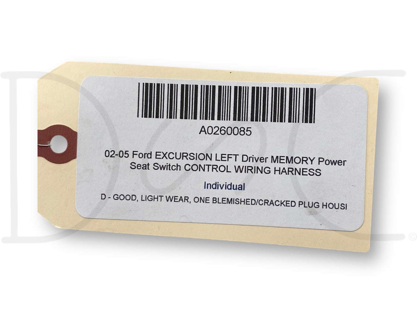 02-05 Ford Excursion Left Driver Memory Power Seat Switch Control Wiring Harness