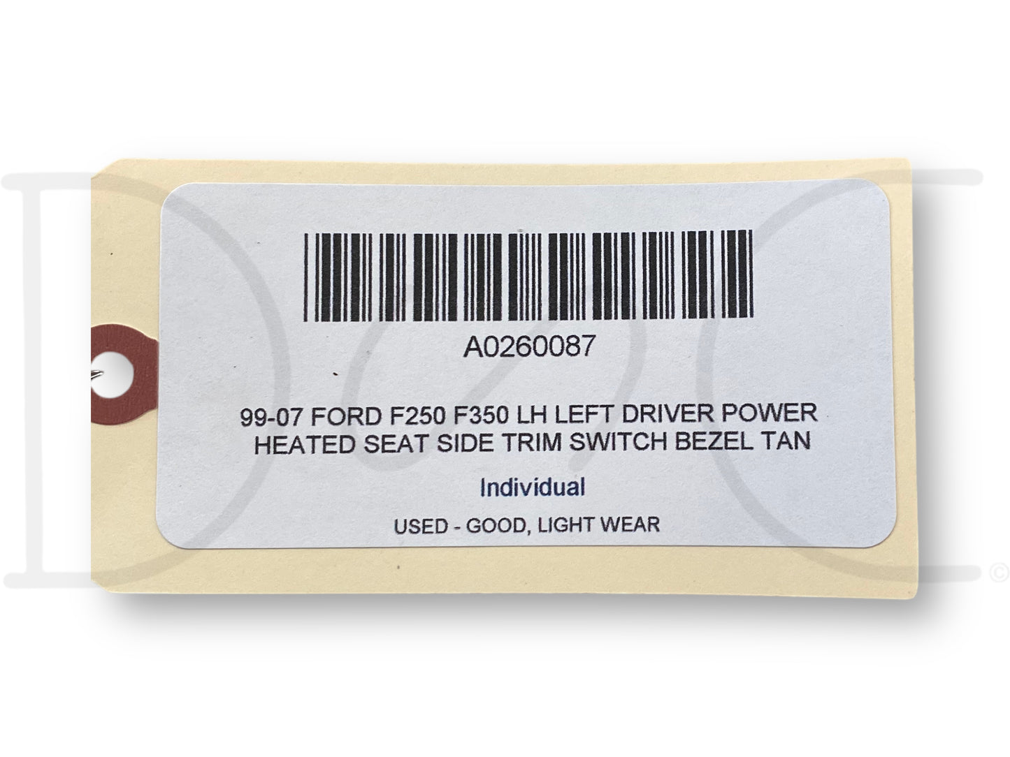 99-07 Ford F250 F350 LH Left Driver Power Heated Seat Side Trim Switch Bezel Tan