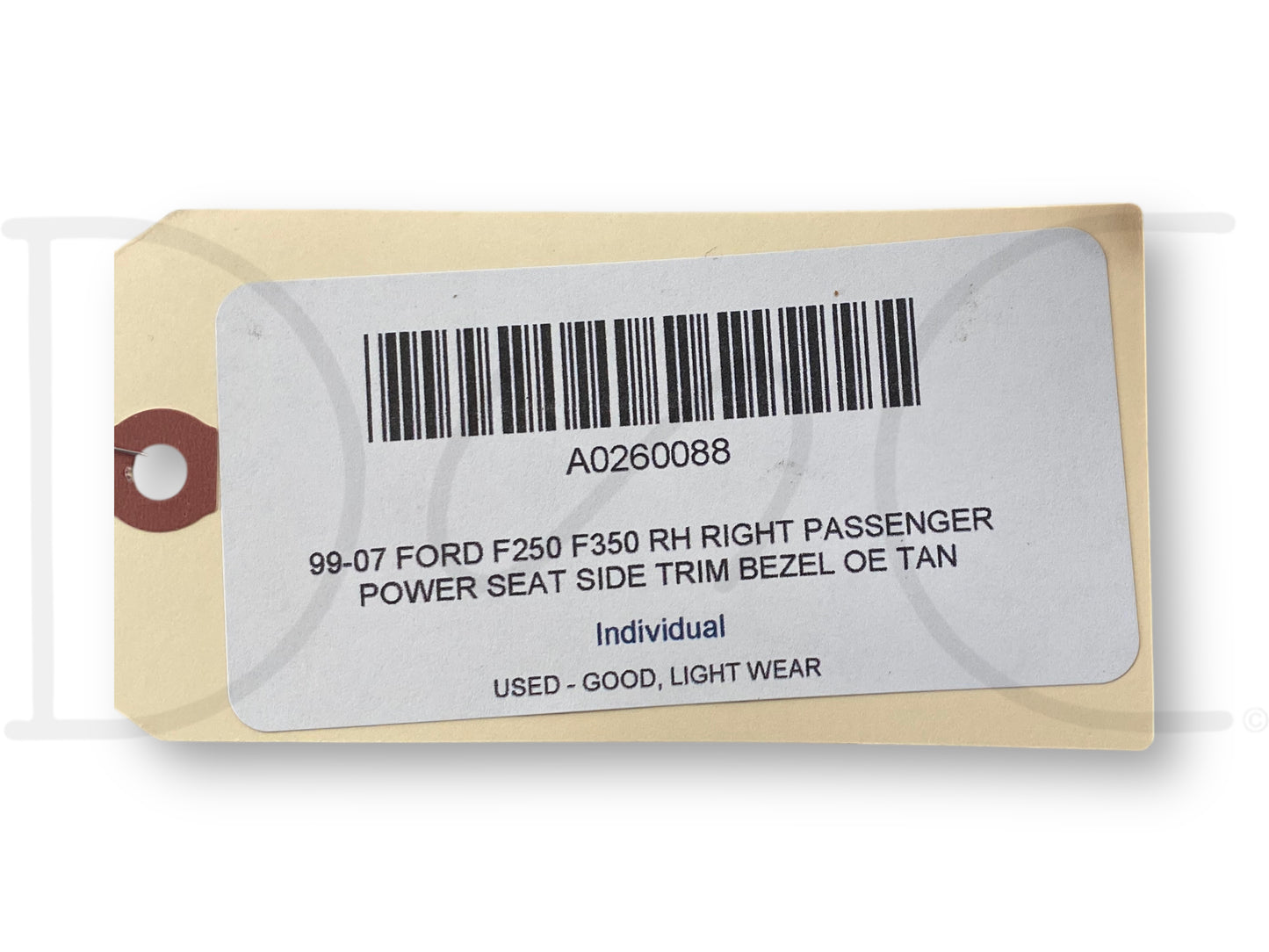 99-07 Ford F250 F350 RH Right Passenger Power Seat Side Trim Bezel OE Tan