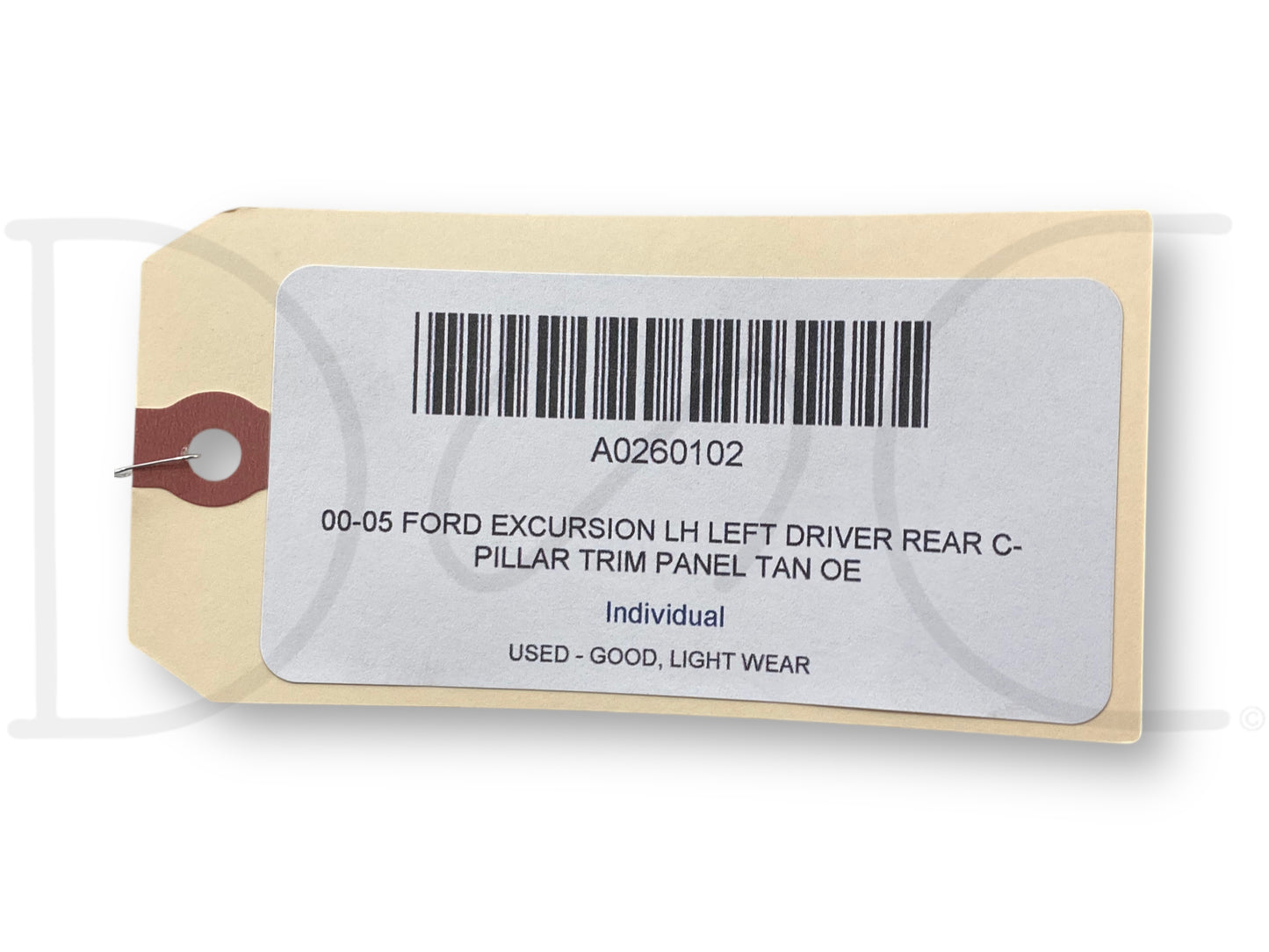 00-05 Ford Excursion LH Left Driver Rear C-Pillar Trim Panel Tan OE