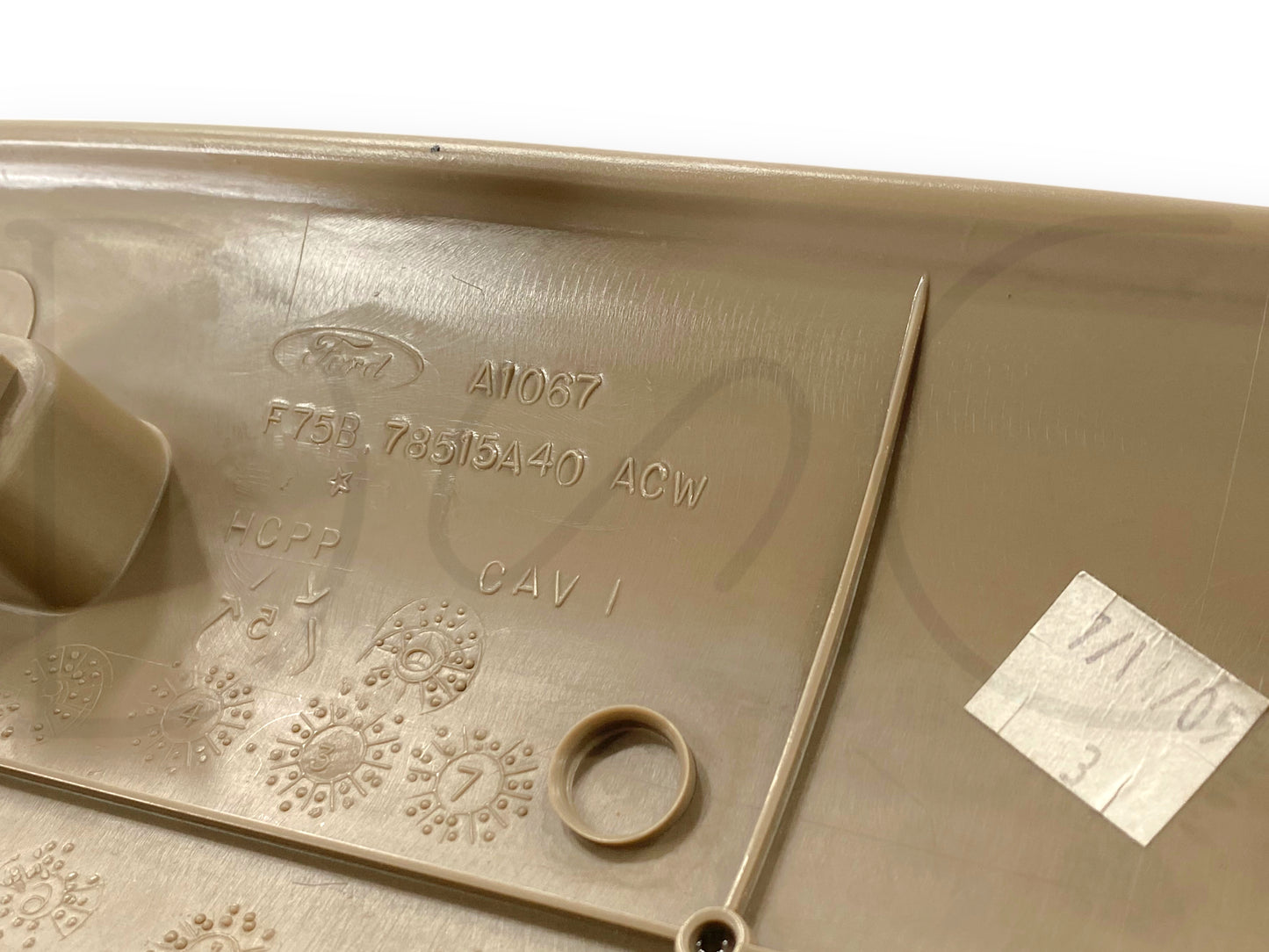 00-05 Ford Excursion Rear Center Ceiling Overhead Trim Panel Tan OEM