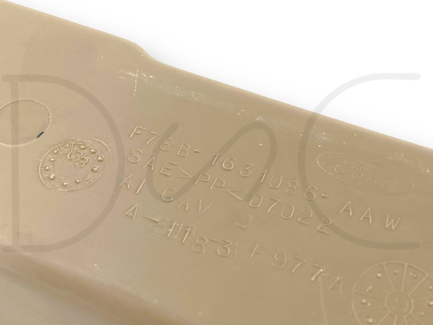 00-05 Ford Excursion 3rd Row Rear Armrest Storage Compartment Bin Tan OE