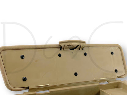 00-05 Ford Excursion 3rd Row Rear Armrest Storage Compartment Bin Tan OE