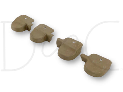 00-05 Ford Excursion 2nd Row Rear Seat Mount Bracket Bolt Cover Trim Set Tan