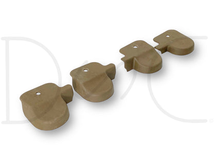 00-05 Ford Excursion 2nd Row Rear Seat Mount Bracket Bolt Cover Trim Set Tan