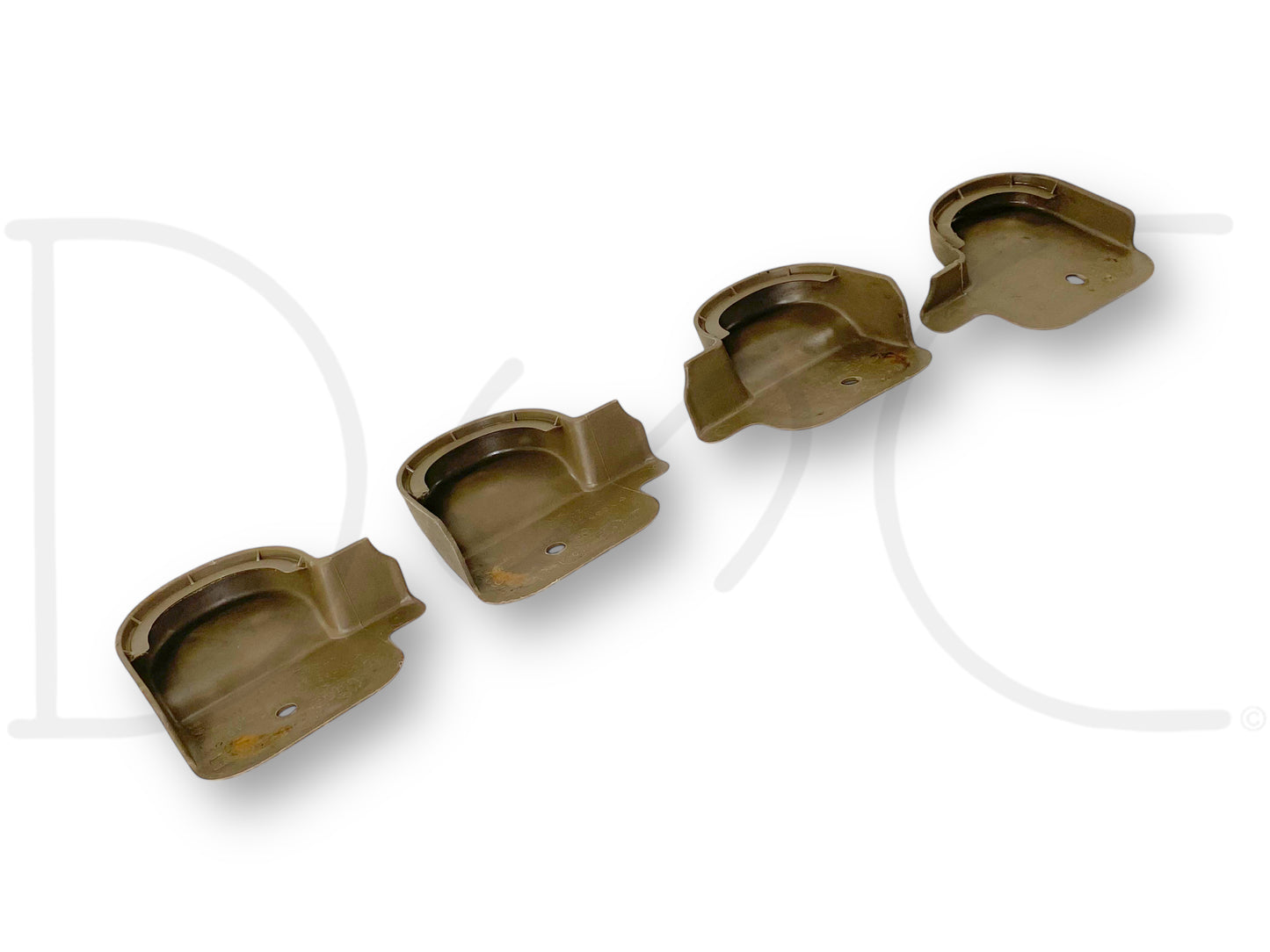 00-05 Ford Excursion 2nd Row Rear Seat Mount Bracket Bolt Cover Trim Set Tan