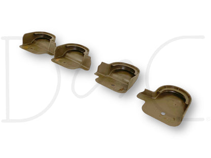 00-05 Ford Excursion 2nd Row Rear Seat Mount Bracket Bolt Cover Trim Set Tan