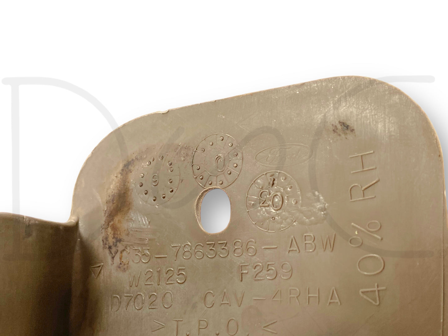 00-05 Ford Excursion 2nd Row Rear Seat Mount Bracket Bolt Cover Trim Set Tan