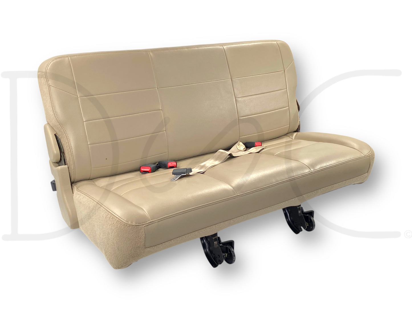 00-05 Ford Excursion Limited Third 3Rd Row Bench Seat Tan Leather OE