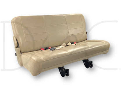 00-05 Ford Excursion Limited Third 3Rd Row Bench Seat Tan Leather OE