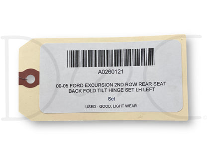 00-05 Ford Excursion 2Nd Row Rear Seat Back Fold Tilt Hinge Set LH Left