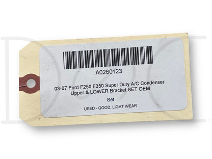 03-07 Ford F250 F350 Super Duty A/C Condenser Upper & Lower Bracket Set OEM
