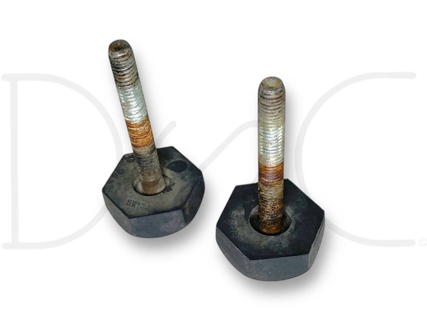99-07 Ford F250 F350 Super Duty Hood Stop Bumper Rest Pair (2) Bumpers Stops OE