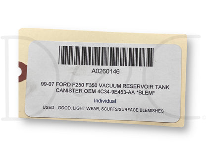 99-07 Ford F250 F350 Vacuum Reservoir Tank Canister OEM 4C34-9E453-Aa *Blem*