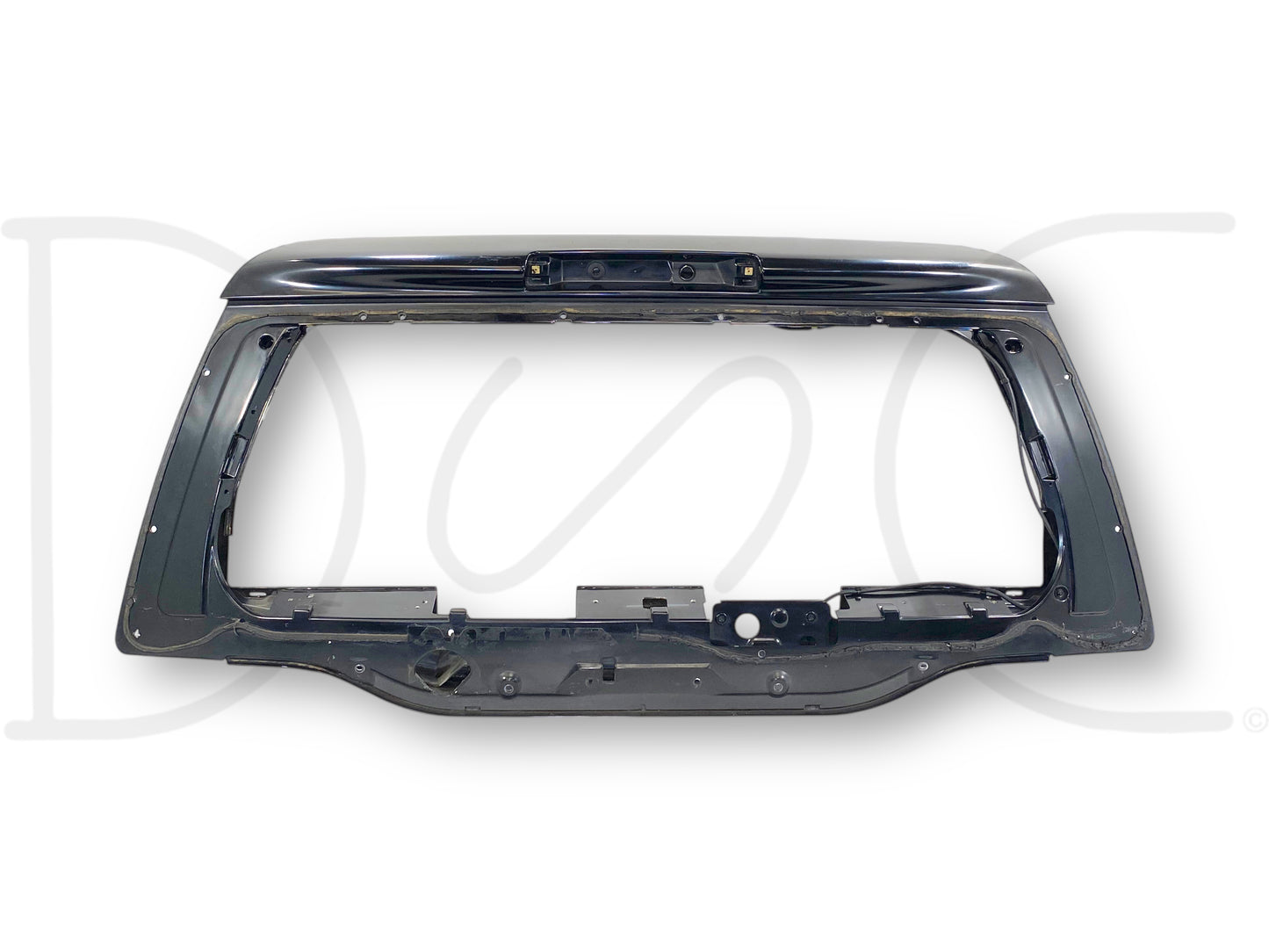 00-05 Ford Excursion Rear Upper Cargo Hatch Liftgate Lift Gate Ua Black OEM used part with light wear and scratches on top edge, compatible with 2000-2005 Ford Excursion models.