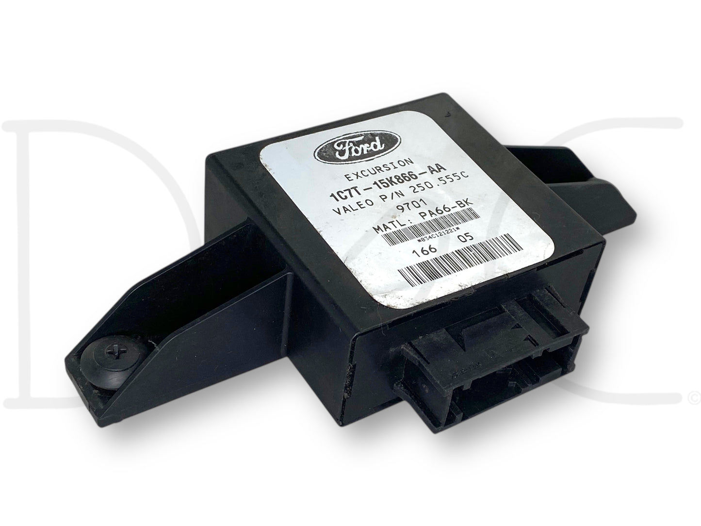 00-05 Ford Excursion Reverse Park Assist Module Body Control BCM 1C7T-15K866-Aa used part with light wear, compatible with 2000-2005 Ford Excursion models, black plastic housing.