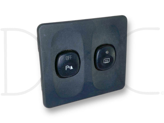 00-05 Ford Excursion Park Assist Parking Sensor Defrost Button Bezel Panel OE in used good condition with light wear, compatible with 2000-2005 Ford Excursion models.