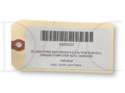 05 2005 Ford Excursion 6.0 6.0L PCM ECM ECU Engine Computer 5C7A-12A650-Bd