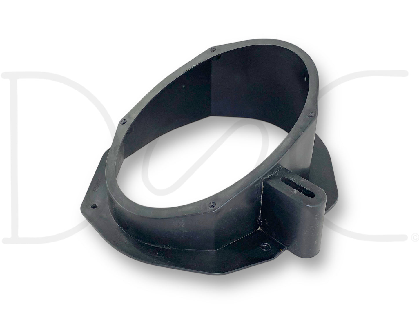 00-05 Ford Excursion LH Left Driver Rear 3Rd Row Speaker Spacer Enclosure OEM, used condition with light wear, compatible with 2000-2005 Ford Excursion models for speaker installation.