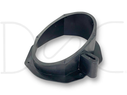 00-05 Ford Excursion LH Left Driver Rear 3Rd Row Speaker Spacer Enclosure OEM, used condition with light wear, compatible with 2000-2005 Ford Excursion models for speaker installation.