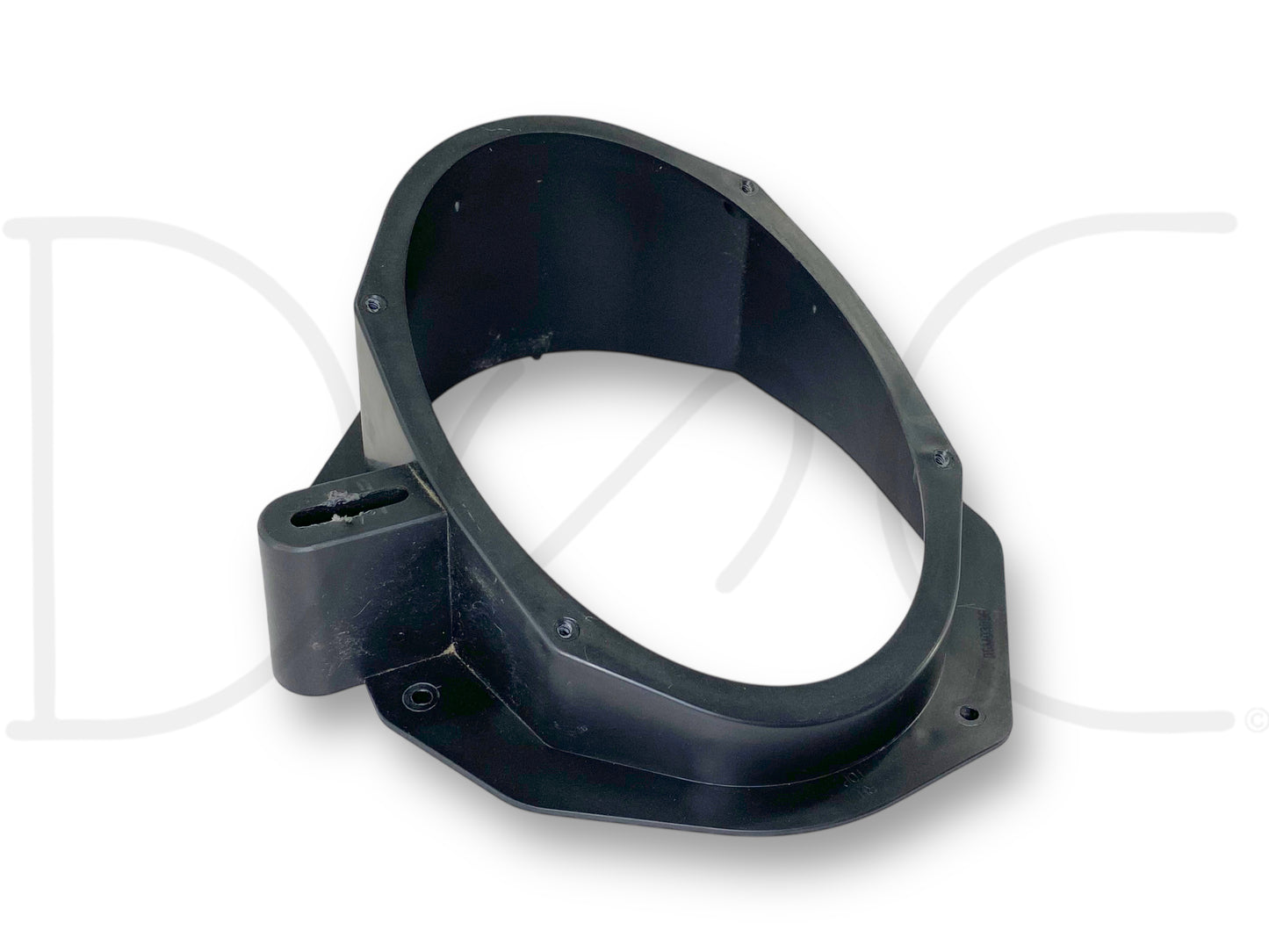 00-05 Ford Excursion RH Right Passenger Rear 3Rd Row Speaker Spacer Enclosure OE in black plastic, used condition with light wear, compatible with 2000-2005 Ford Excursion models.