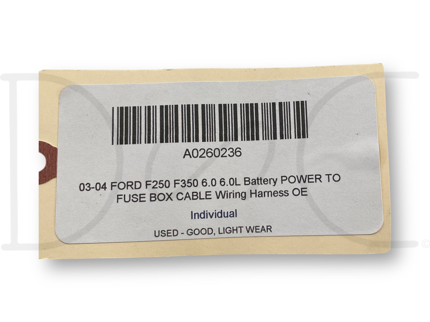03-04 Ford F250 F350 6.0 6.0L Battery Power To Fuse Box Cable Wiring Harness OE