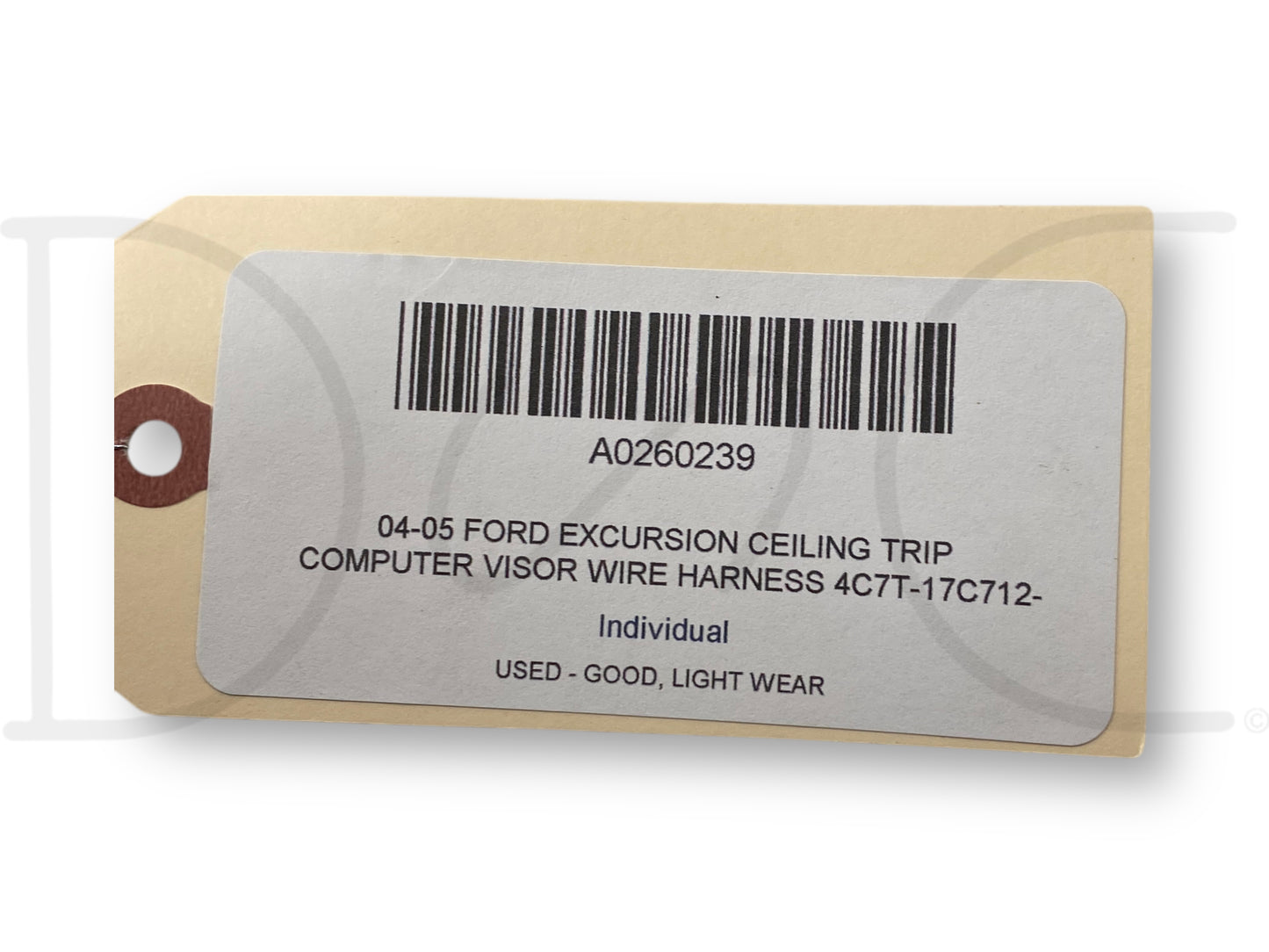 04-05 Ford Excursion Ceiling Trip Computer Visor Wire Harness 4C7T-17C712-P260G